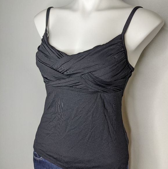 La Blanca black twist halter tankini top 10 - Picture 2 of 8